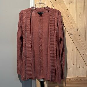 Dusty rose colored cardigan